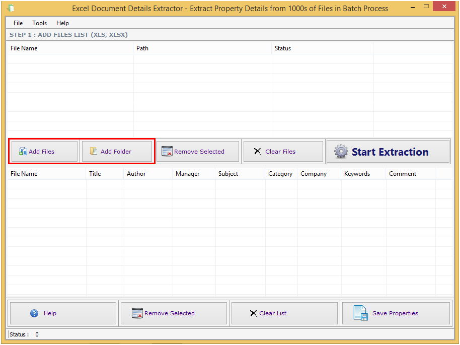 Excel Document Details Extractor