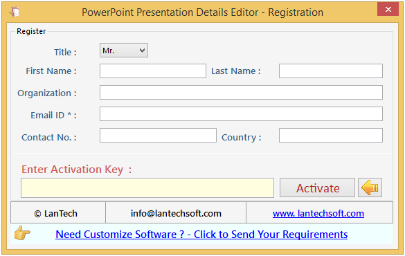 PowerPoint Presentation Details Editor