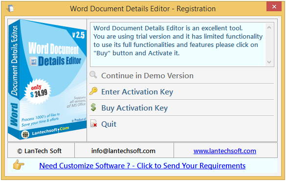 Word Document Details Editor