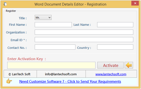 Word Document Details Editor
