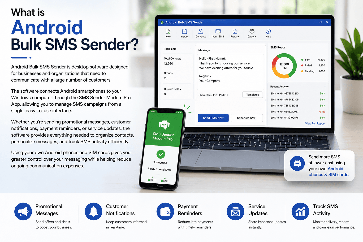 Android Bulk SMS Sender Software