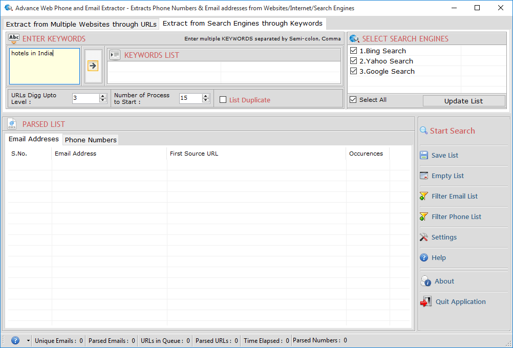 Advance Web Phone and Email Extractor