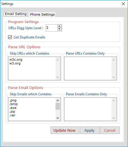 Advance Web Phone and Email Extractor