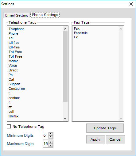 Advance Web Phone and Email Extractor