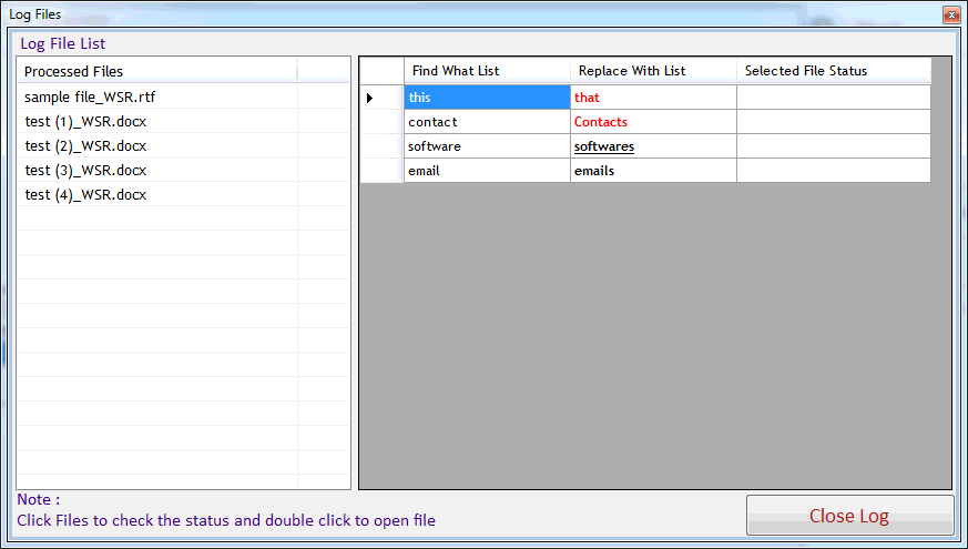 Advance Word Find and Replace