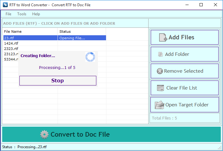 Batch RTF to Word Converter