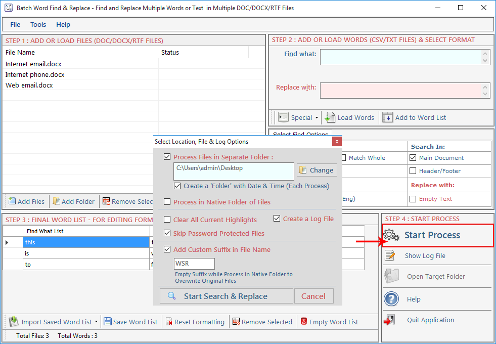 Batch Word Find and Replace 