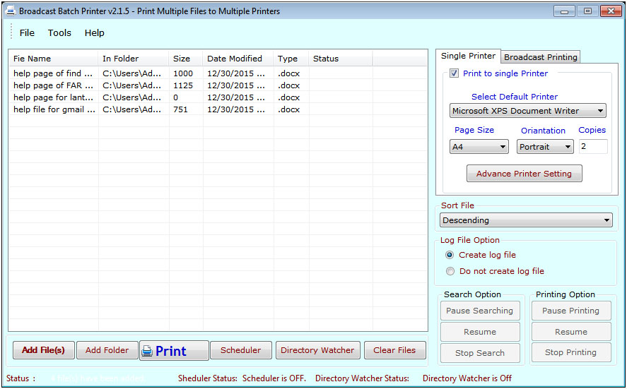 Broadcast Batch Printing