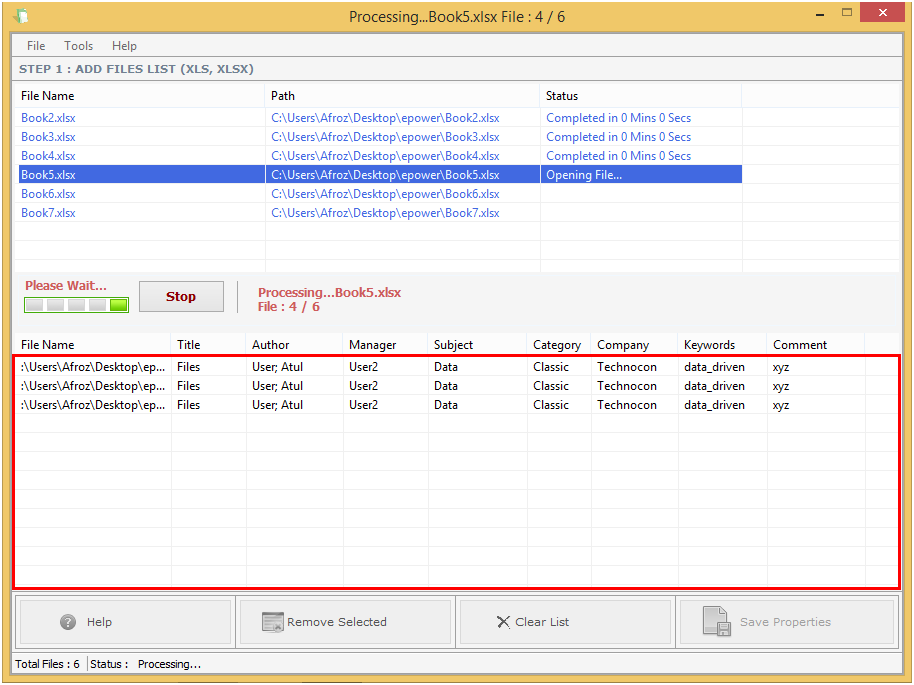 Excel Document Details Extractor