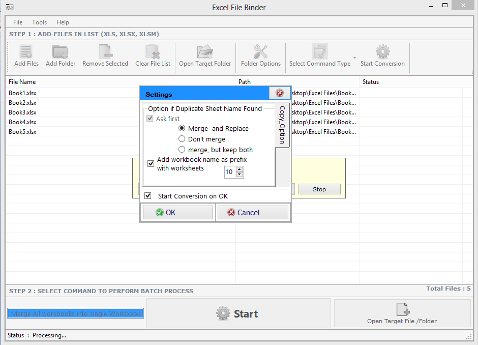 Excel File Binder