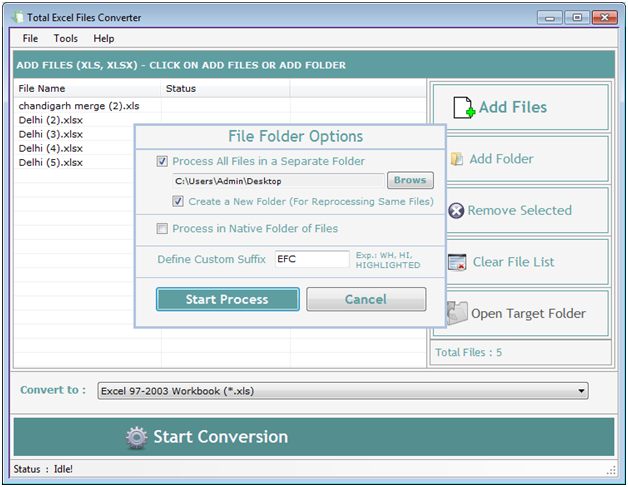 Total Excel Files Converter