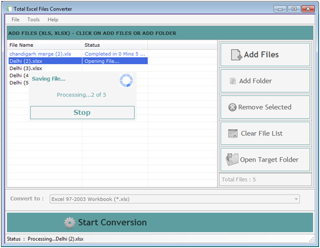 Total Excel Files Converter