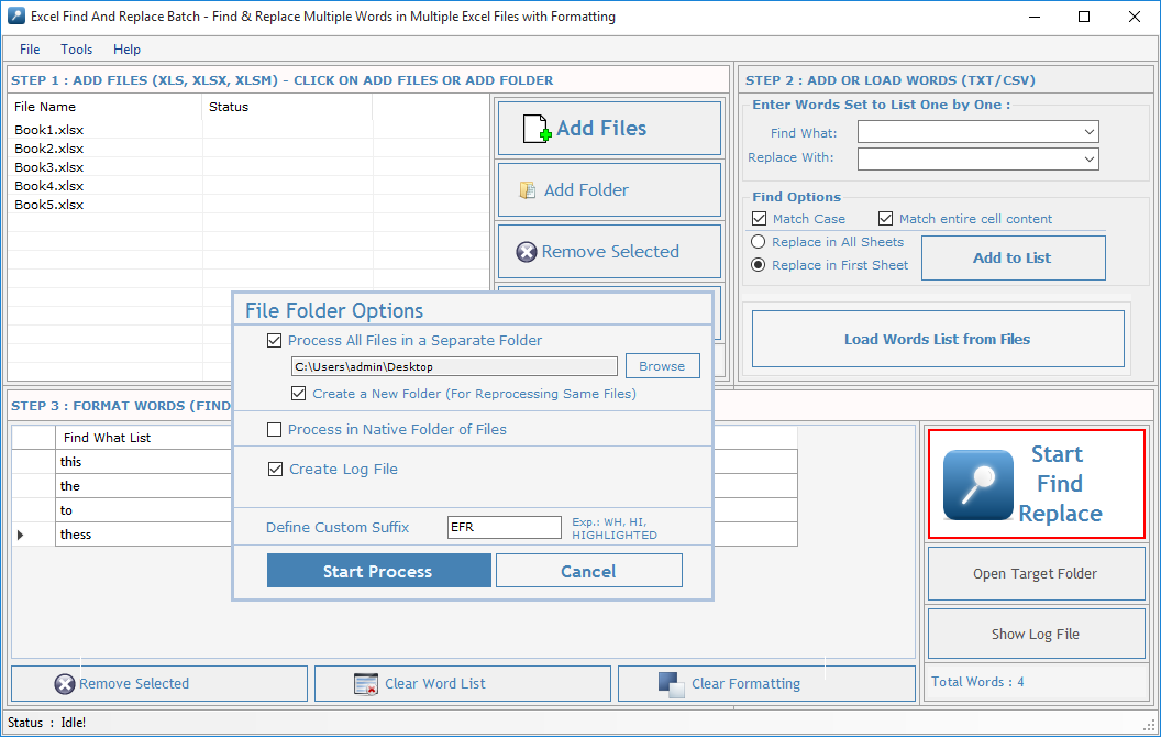 Excel Find and Replace