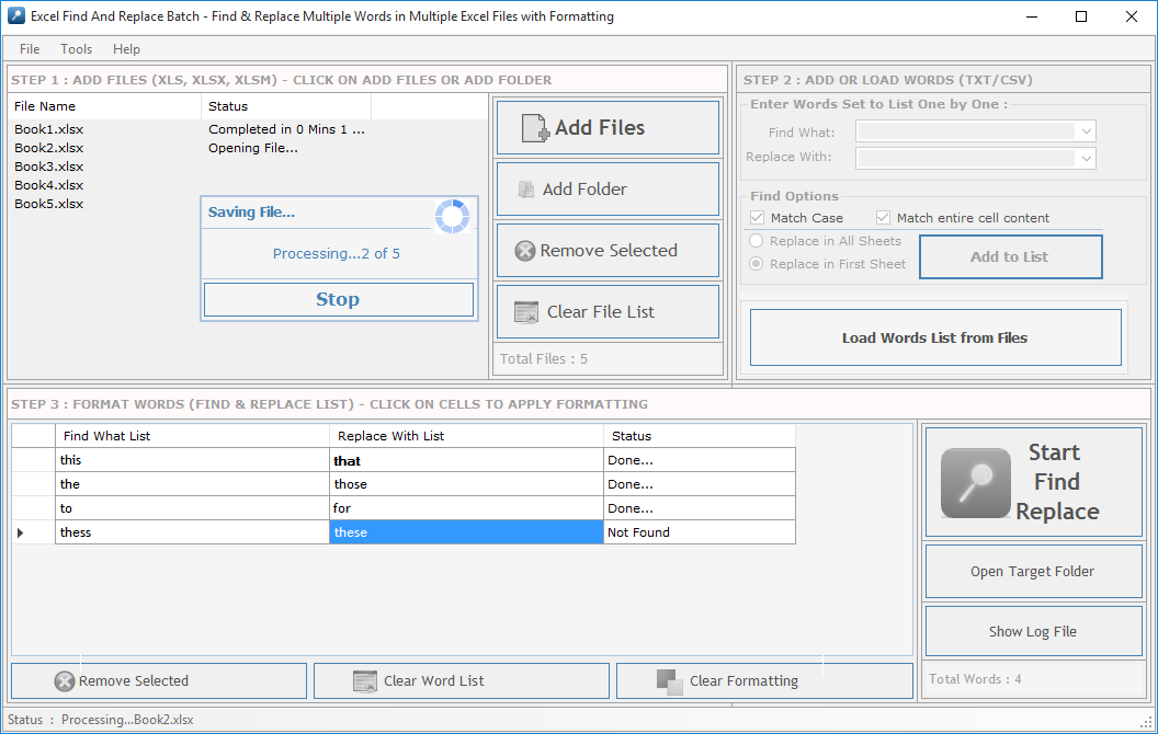 Excel Find and Replace