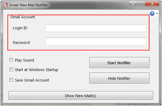 Gmail New Mail Notifier