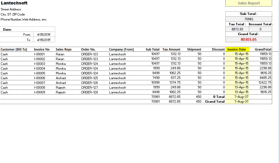 Gujarati Excel Billing Software