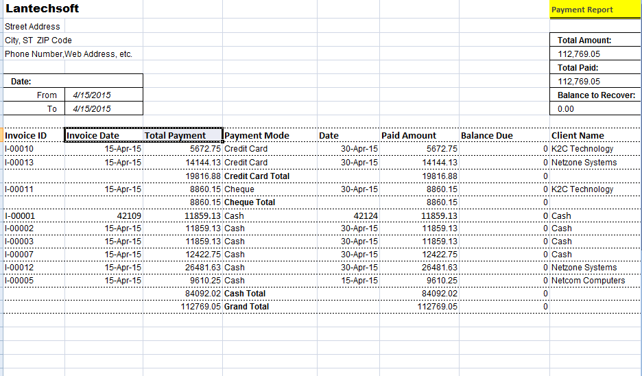 Gujarati Excel Billing Software