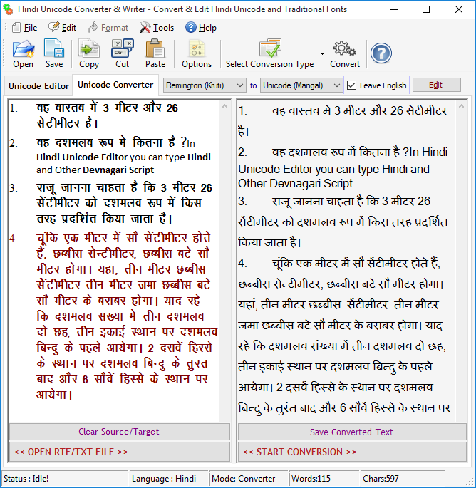 english to converter hindi
