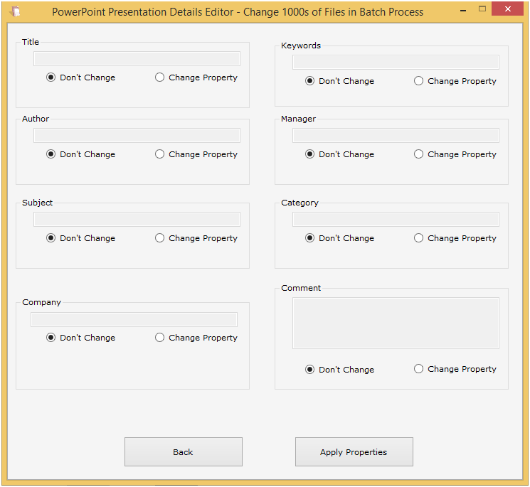 PowerPoint Presentation Details Editor