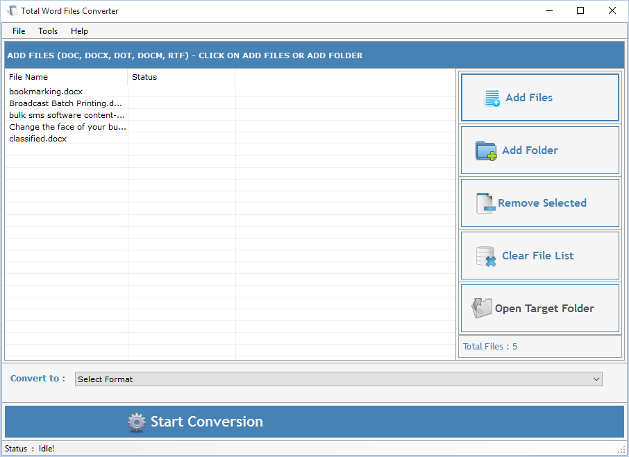 Total Word Files Converter