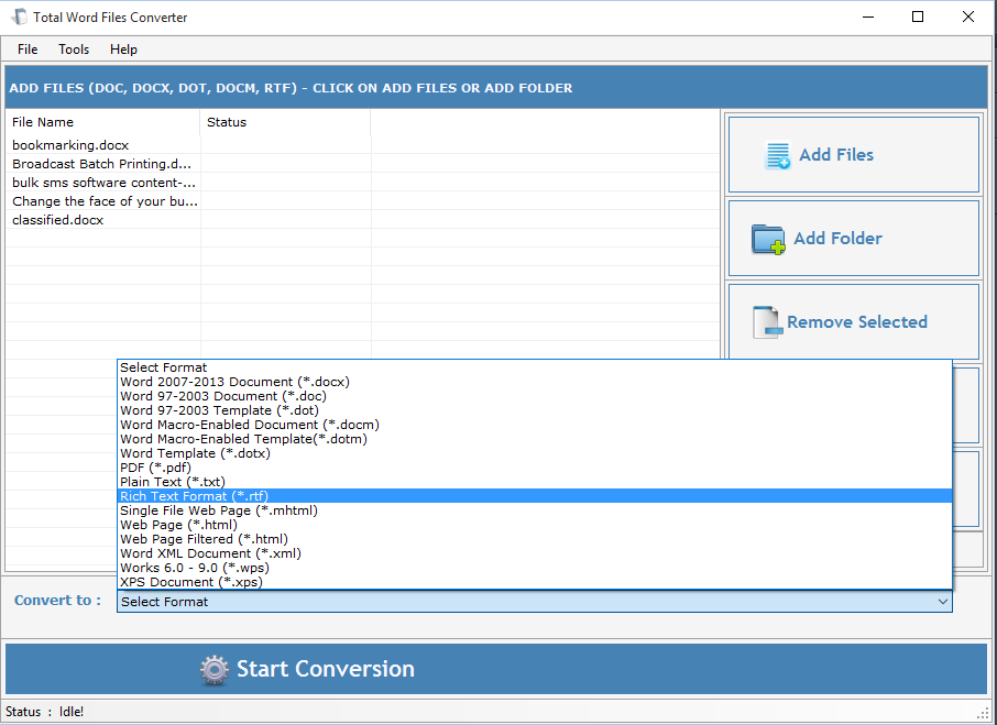 Total Word Files Converter