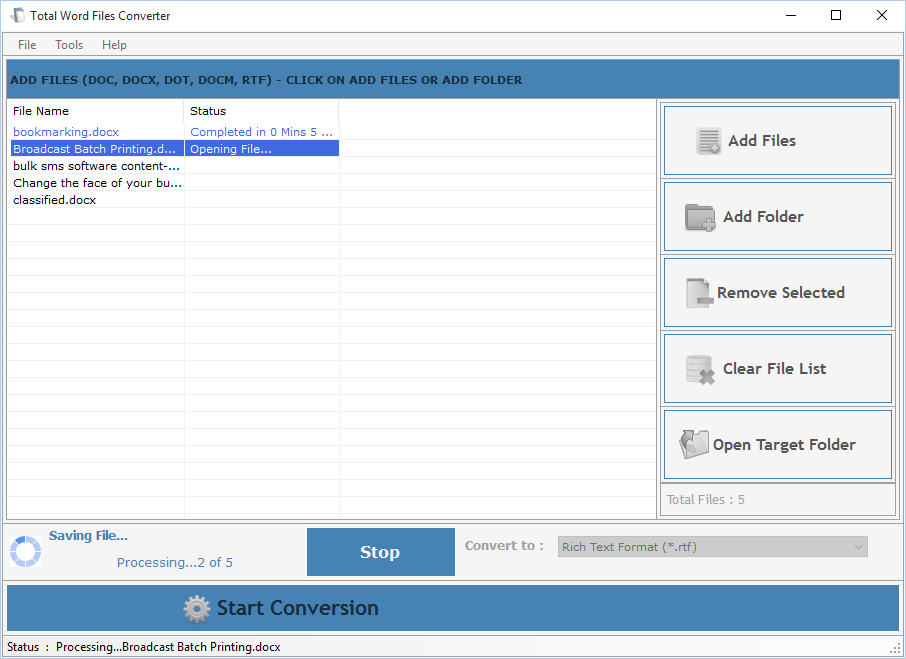 Total Word Files Converter