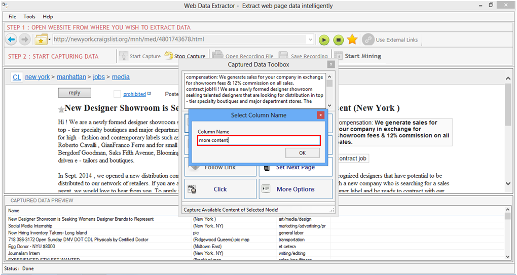 Web Data Extractor