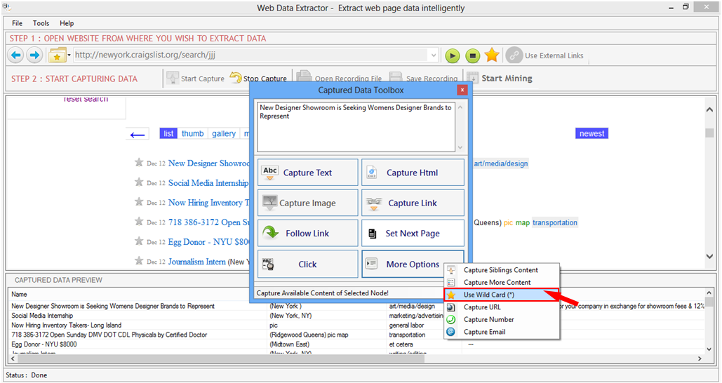 Web Data Extractor