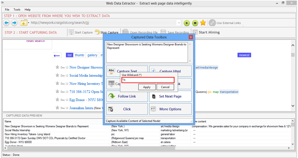 web data extractor