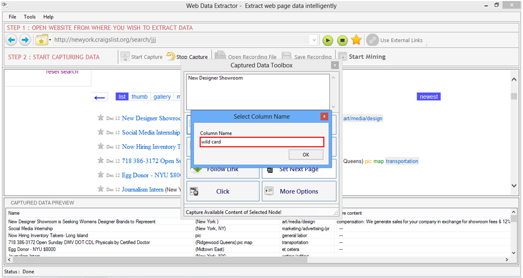 Web Data Extractor