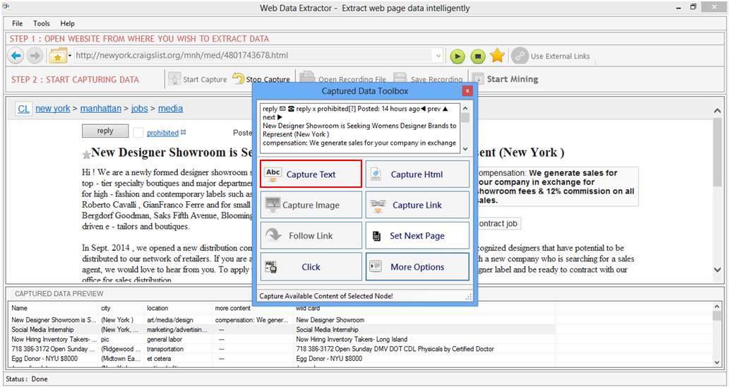 Web Data Extractor