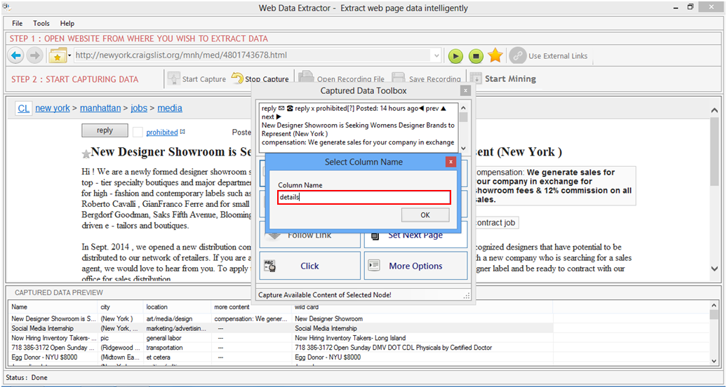 web data extractor