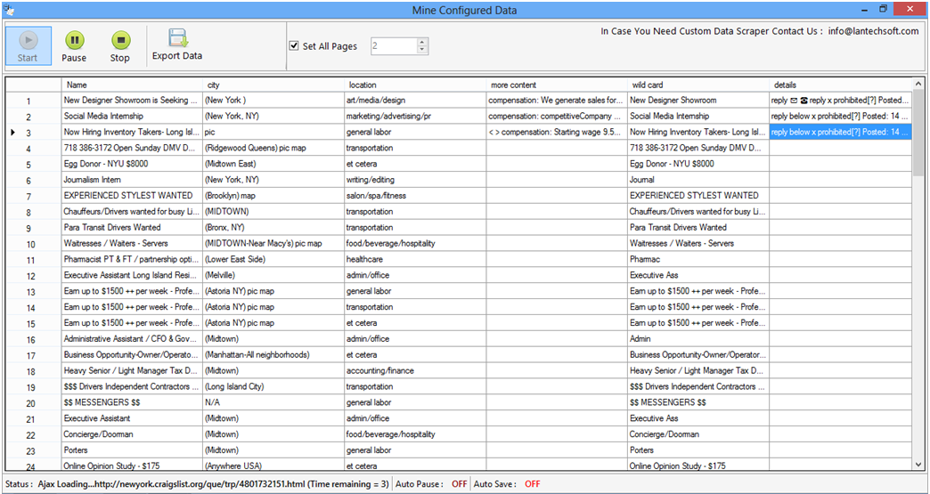 Web Data Extractor