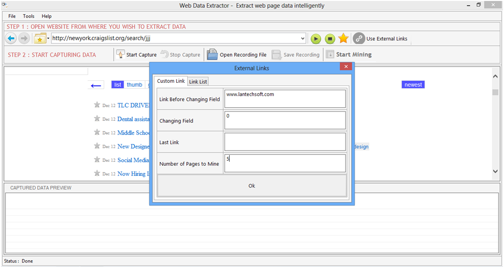 Web Data Extractor