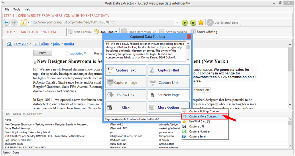 Web Data Extractor